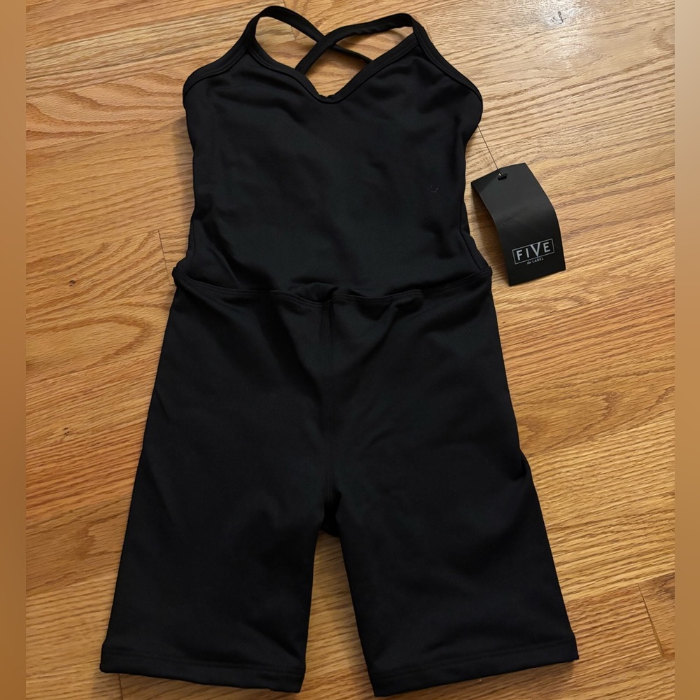 Five Dancewear Black Biketard/Unitard